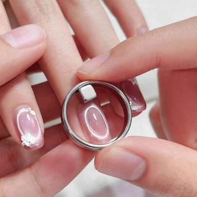 Ring Cat Eye Magnet Set, Multi-Functional Strong Magnetic Cat Eye Gel Nail Polish Use, Ring Steel Ball Combination Design, Super Strong Adhesion, Multi-Functional Suitable For Beginners, Nail Art Auxiliary Tool