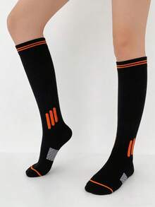 1/6 pares de calcetines de compresión altos hasta la rodilla, delgados, para yoga, fitness y deportes, para primavera/verano - Multicolor - Ver 17