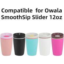 Tumbler Lid Replacement Compatible With Owala SmoothSip 12oz 20oz Slider Insulated Stainless Steel Coffee Tumbler, Leakproof Top Cover Fit For Owala 20oz/12oz Travel Mug (Black) - 黑色的 - 查看 4