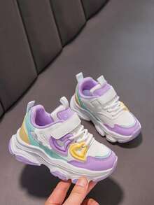 Giày thể thao trẻ em mới mùa Xuân/Thu 2026, giày tập luyện cho bé gái, giày thể thao thường ngày cho bé trai, giày chạy bộ đế mềm cho trẻ nhỏ. - Màu tím - Xem 5