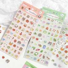 1 Sheet Cute Korean Style Animal Stickers, Small & Exquisite For Planner, Scrapbooking And DIY Crafts Scrapbook Supplies - A - View 3