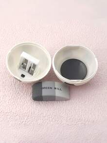 1pc Black & White Soccer Shaped Dual-Hole Pencil Sharpener, Pencil Sharpener And Eraser Set, Suitable For School And Soccer Fans - Football. - View 9