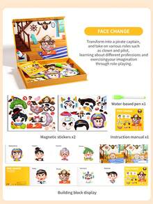 Magnetic Puzzle Toys, Children's Educational Cognitive Magnetic Building Blocks, Multi-Function Puzzle Board, 3-6 Years Old Preschool Learning - Multicolor - View 8