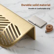 Modern Hidden Leaf-Shaped Drawer Pulls, Cabinet Leaf Knobs, Gold Zinc Alloy Cabinet Screw Handles, Suitable For Furniture - Multicolor - View 8