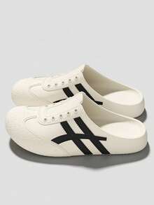 1 đôi dép lê EVA kiểu retro unisex - trắng - Xem 4