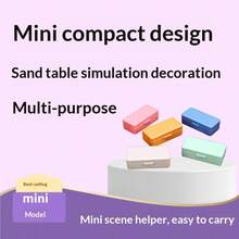 3pcs Realistic Mini Stationery Box Model, Double-Layer Cute Pencil Case Diorama Accessories (Diorama Decor/Model Collection/Interactive Gadget) - Multicolor - View 1