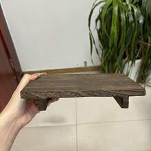 Plateau de rangement pour salle de bain en bois vintage, plateau de cuisine élégant et durable, convient pour le rangement dans la salle de bain et la cuisine, peut être utilisé pour ranger les cosmétiques ou pour la décoration d'intérieur. Plateau de cuisine, plateau décoratif - A - Voir 8
