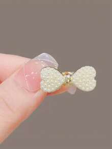 5pcs Small Rhinestone Bow Side Clip, Rhinestone Hair Clip Elegant Mini Bangs Hair Accessories - Multicolor - View 7