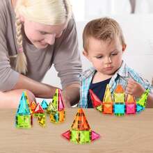 PicassoTiles - Magnetic Block Set, Diamond Series, Magnetic Building Blocks, STEM Learning, For Children Ages 3 And Up, PTM100 - 36 Pieces - View 2