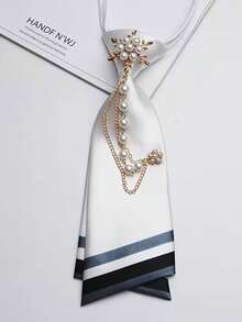 1 chiếc cà vạt hoa ngọc trai không cần thắt, cà vạt hai lớp kẻ sọc đã thắt sẵn, phù hợp với trang phục thường ngày, dạo phố và dự tiệc. - Nhiều màu - Xem 17