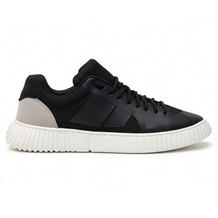 Arpx Men's Sneakers, Riva RJ Crown Casual Lace-Up Sneakers - 黑色 - 查看 1