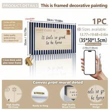 1幅带框帆布墙画，复古明信片海报：家真棒！时尚卧室公寓装饰，励志大学风格墙画，励志语录，公寓装饰，大学风格海报，时尚家居装饰，房间装饰，宿舍装饰，卧室装饰，客厅装饰，浴室装饰，厨房装饰，节日礼物，情人节装饰，母亲节装饰，婚礼装饰，乔迁礼物，生日礼物 - 彩色 - 查看 16