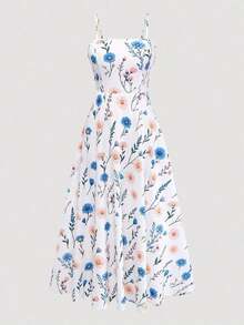 Women's Elegant Ditsy Floral Chiffon Dress & Two Pieces Set, Fashionable Outfit Date, Holiday, Casual Wear Spring - 多色 2 - 查看 5