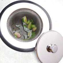 1pc Stainless Steel Sink Strainer, Kitchen Vegetable Washing Basin Drain Net, Floor Drain Anti-Clogging Net, Suitable For Restaurant, Kitchen, Hotel, Anti-Clogging, Durable, Anti-Corrosion - Silver - View 4