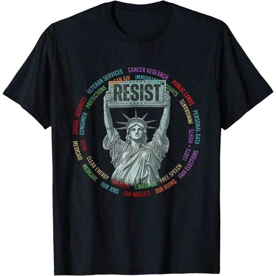 Power Cat Pink T-Shirt With Bold Humor Unisex - Black 5 - View 1