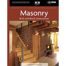 Pre-Owned Residential Construction Academy: Masonry, Brick And Block Construction (Hardcover) By Robert Ham - Single Book - View 3