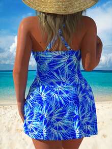 Plus Size One-Piece Swimsuit - 彩色 - 查看 2