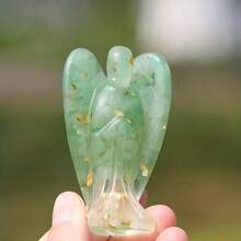 1件手工水晶树脂祈祷天使女孩摆件，适用于水族箱、室内、花园、雕像、冥想、树脂铸造工艺、原石、DIY珠宝吊坠配件、圣诞节、万圣节，最佳节日礼物 - 手工水晶樹脂祈禱天使少女 - 查看 18