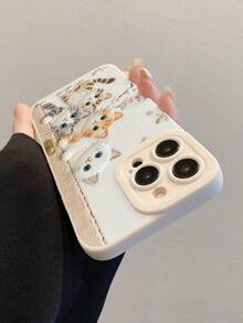 Dây đeo tay màu be in hình mèo dễ thương, ốp lưng điện thoại chống rơi sáng tạo, tương thích với iPhone 17/17Pro/17ProMax/16/11/16Pro/16Plus/16ProMax/16E/15ProMax/13/14/12/XS/XR/7G/8P, Galaxy S26/S26Plus/S26 Ultra S25/S25Plus/S25 Ultra/A16/A36/A26/A56/A50/A12/A32/A52/A72/A51/A21S/A13/A14/S24/S24Plus/S24Ultra/S20/S23/S22/A53/S20FE/S21 - Nhiều màu - Xem 6