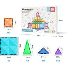 PicassoTiles - Magnetic Block Set, Diamond Series, Magnetic Building Blocks, STEM Learning, For Children Ages 3 And Up, PTM100 - 100 Pieces - View 9