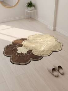 1pc Spring/Summer New Arrival, Absorbent Diatomite Mat, Luxury Faux Marble Floral Pattern Bath Mat, Bathroom Rug, Doormat, Small Carpet, Washable Carpet For Home Decor, Bedroom, Outdoor Use - Multicolor - View 14