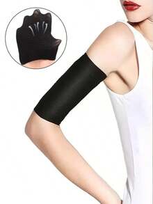 2Pcs Apricot Compression Arm Shaper Sleeves, Breathable & Stretchable Design, Perfect Gym Fitness Accessories For Women - 米色 - 查看 6