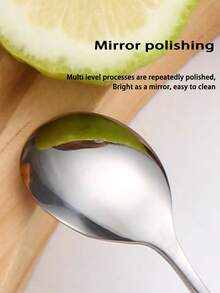 1/5pcs Stainless Steel Coffee Spoon, Round Disc Long Handle Ice Cream Spoon, Style Honey Stirring Spoon, Bar Cocktail Mixing Spoon - View 2