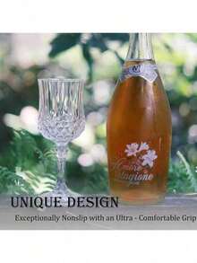 Bộ ly sâm panh cao cấp kiểu dáng châu Âu với họa tiết sóng, thích hợp cho gia đình, đám cưới, tiệc tùng, quán bar cocktail, KTV, thân ly trong suốt tinh tế, hộp quà tặng kèm. - Xem 4