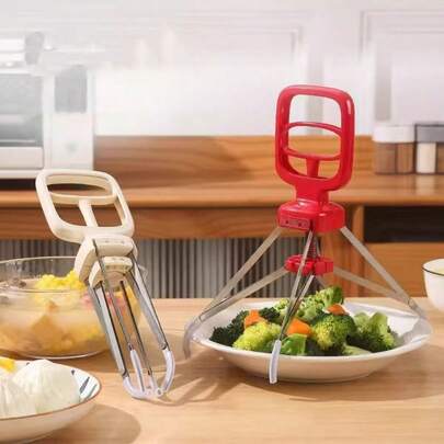 1 cái kẹp bát chịu nhiệt 4 chấu, kẹp đĩa chống trượt, bộ dụng cụ giữ khay hấp nhà bếp