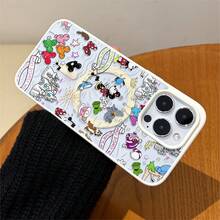 Disney.‌ What Disney World Mickey Mouse Patterned Phone Case Featuring Cheerful Characters And Colorful Balloons. Compatible With IPhone 17, 16, 15, 14, 13, 12, And 11 Pro Models.Built-In Magnetic Design,Available In Black, White, And Pink, With Shockproof Protection. A Perfect Gift For Family, Friends, Birthdays, Holidays, And Special Occasions. - trắng - Xem 3