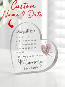 F-mother's Day Heart-shaped Date Card