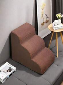 Thang leo cho mèo và chó, cầu thang dốc cho chó lên xuống giường, chống trơn trượt và mài mòn, có thể tháo rời và giặt được. Được thiết kế để giúp đỡ thú cưng bị thương, già yếu, cũng như những con vật bị đau khớp. - màu nâu - Xem 1