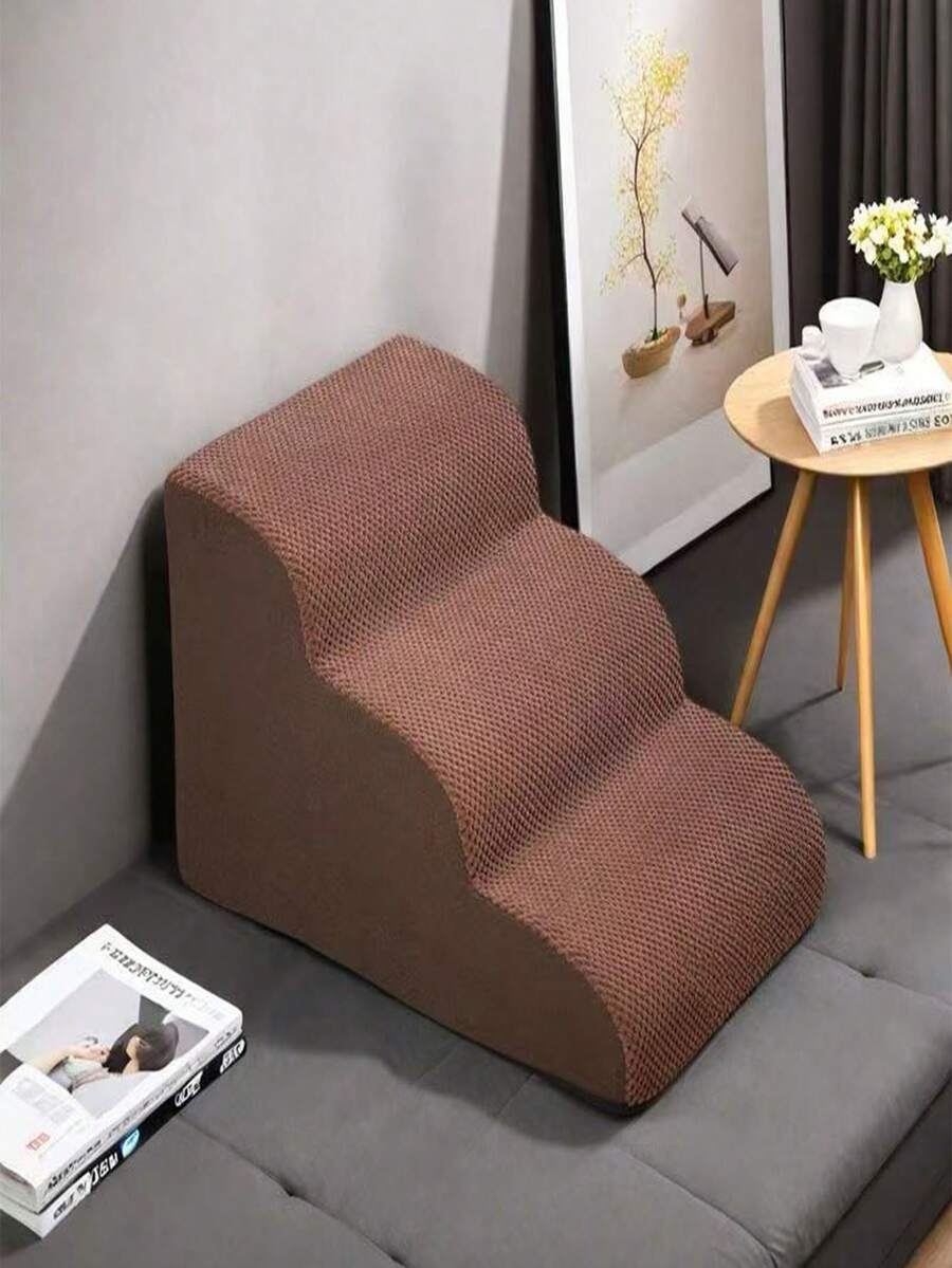 Thang leo cho mèo và chó, cầu thang dốc cho chó lên xuống giường, chống trơn trượt và mài mòn, có thể tháo rời và giặt được. Được thiết kế để giúp đỡ thú cưng bị thương, già yếu, cũng như những con vật bị đau khớp. - màu nâu - Xem 1