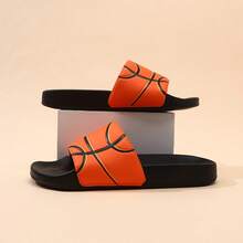 Nuevas sandalias deportivas para niños de primavera/verano, zapatillas tipo zapatilla de baloncesto para niños con estilo slip-on, suela suave antideslizante, uso casual en el hogar para niños mayores - Negro - Ver 9