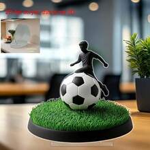 2D Flat Design Creative Football Decor, L-Shaped Acrylic Design. Suitable For Home, Countryside House, Living Room, Bedroom, Shop And Office. A Great Gift For Holidays And Various Occasions. - Multicolor - View 3
