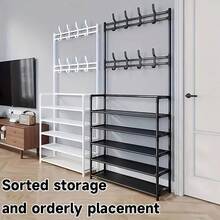 Kệ để giày nhiều tầng có móc treo, kệ đựng đồ độc lập cho hành lang. - Nhiều màu - Xem 2