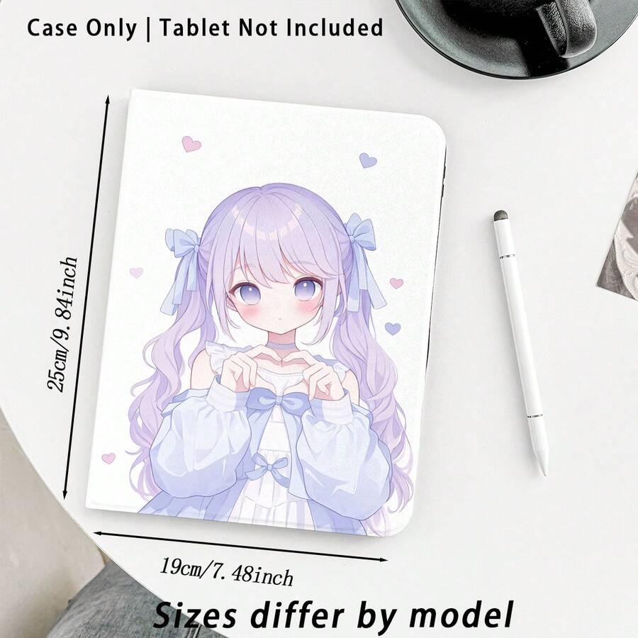 蝴蝶结图案单件翻盖平板电脑保护套，带笔槽，兼容三星 A9/A9+/S9/S9FE/A11/A11+/S11/S10 FE/S10 FE+/S10 Lite、A16 2025、Air 11/13、M3 2025、Mini 7 A17、Pro 2024、Air 11/13、M2 2024、Pro 11/13、M4 2024、Pro 12.9、7/8/9 代、10.2、10 代、10.9、Air 4/5/6/7/8、10.9、Pro 11、4/5/6 代、Mini 6、SE 11、荣耀、Matepad SE 11。 - 彩色 - 查看 1