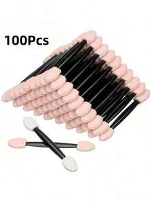 Bộ 200/100/50 cọ tán phấn mắt hai đầu, mút tán phấn mắt hai mặt dùng một lần, cọ kẻ mắt hình bầu dục, dụng cụ trang điểm. - Nhiều màu - Xem 9