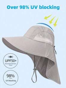 1 chiếc mũ rộng vành mùa hè, mũ chống nắng ngoài trời unisex thích hợp cho đi bộ đường dài, câu cá, đạp xe, thoáng khí, chống tia UV, vật dụng cần thiết khi đi du lịch và cắm trại, món quà tuyệt vời. - A - Xem 7