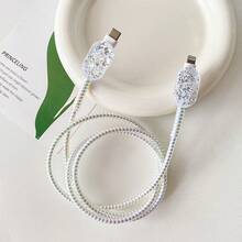 专为苹果设备设计的20W快充线保护套套装，兼容 13/14/15/16系列和Air 5，有效保护充电线和适配器免受磨损。 - 無色 - 查看 5