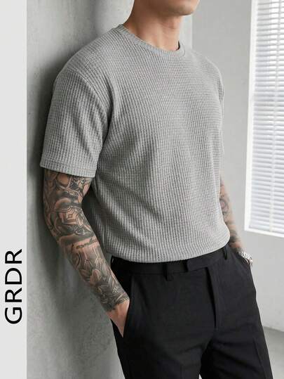  GRDR Men's Summer Short Sleeve T-Shirt, Suitable For Outdoor Activities And Casual Wear