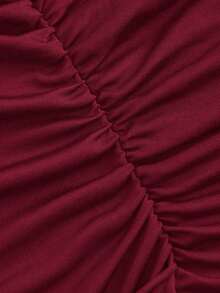 3-Piece Sleeveless Pleated Blouse Set - Black, Red and Brown - View 7