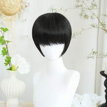 Peruca Bob Curta Sem Cola para Mulheres, com Linha Capilar Natural Pré-Desbastada e Baby Hair, Ideal para Iniciantes, Sem Cola e Sem Gel, Cabelo Sintético Macio, Sedoso e Resistente ao Calor, Peruca Respirável, Leve e Confortável para Festas Diárias, Cosplay de Anime, Halloween e Festivais de Música - Ver 11