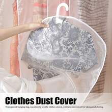 10 Fundas Transparentes para Colgar Ropa Bolsa Protectora para Traje Camisa Pantalones Chaqueta Deportiva Reutilizable Fácil de Limpiar 60 * 80cm adecuado para camisetas de - 411 - Ver 3