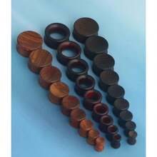 3 Pairs Gauges  Ears Wood Saddle Fit Solid Organic Ears Plug Gauges Double Flared Wooden Ear Tunn Stretcer Punk Piercing - 6mm2g - View 6