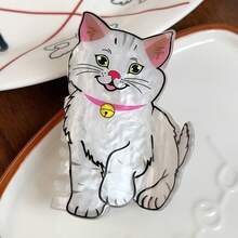 1个可爱亚克力猫耳发夹，萌趣卡通发饰，适合日常佩戴，猫奴必备，超萌动物爪发夹，夏季沙滩发夹，度假发饰 - 彩色 - 查看 6