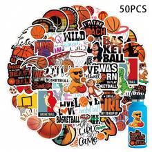 50 Cute Cartoon Basketball And Soccer Football Stickers, Candy Color Stickers, Diary/Journal Decor Stickers, School Office Supplies Stickers, Phone Case And Luggage Stickers,.Suitable For Boys And Girls Aged 14 And Up. - Multicolor - View 2