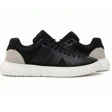 Arpx Men's Sneakers, Riva RJ Crown Casual Lace-Up Sneakers - 黑色 - 查看 3