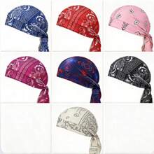 Pirate Style Amoeba Print Cycling Bandana - Multicolor - View 7