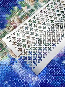 [1/2pcs]Stainless Steel Diamond Painting Ruler, Compatible With Square And Round Drills, Provides Fast Positioning And Alignment, Saves Time And Effort. Suitable For Diamond Painting Hobbyists, Practical Tool For DIY Art Creation - Steel Ruler - View 2